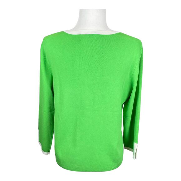 VTG Pendleton Womens Sweater Hong Kong Stretch Knit Sweater Top Green Large - Picture 6 of 11